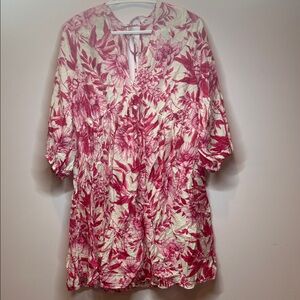 Divided Pink Floral Mini Dress